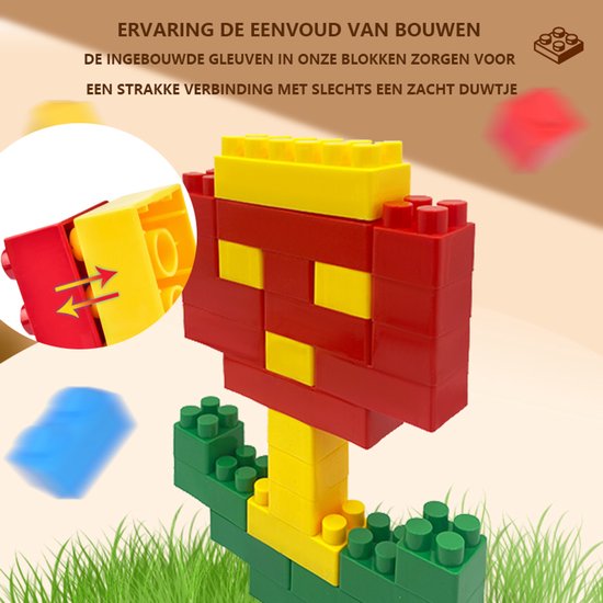 Bouwsets Kunststof-Montessori speelgoed- constructie speelgoed-114 pcs