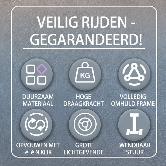 QGT Kinderstep - 3 LED wielen - Verstelbaar - Voor jongen en meisje - 2-9 jaar