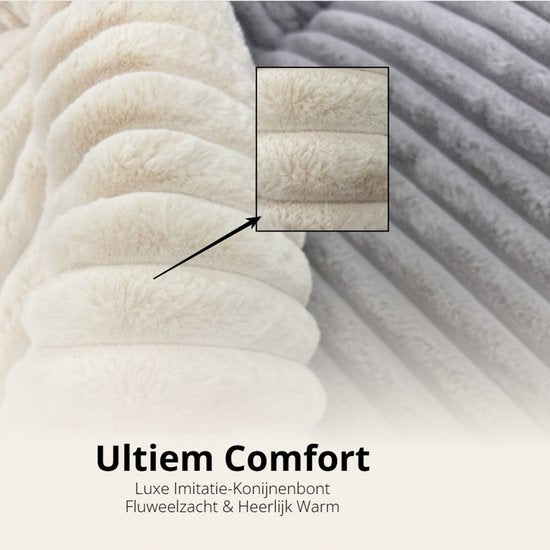Donut Hondenmand 100 cm - Ronde huisdier nesten - Fluffy Hondenkussen - wasbaar - Anti-slip Mat Onderkant - voor grote honden - Anti Stress & Kalmerende Werking - Hondenmand rond - Comfortabele Slaapmand - Luxe Dierenbenodigdheden - Dog Bed - beige