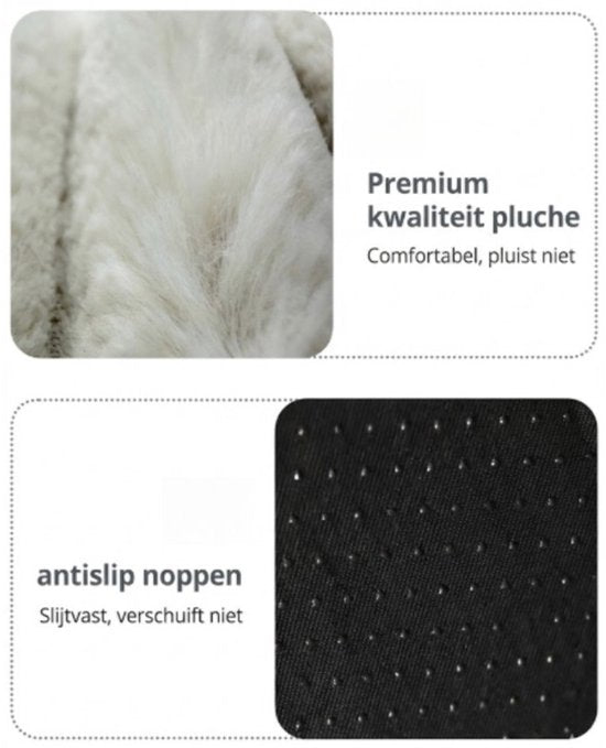 Hondenmand Grote Hond - 100x70 cm - Met Uitneembaar Kussen - Zacht Imitatie Konijnenbont - Antislipbodem - Orthopedisch & Wasbaar - Fluffy Anti Stress Bed XXL - Geschikt voor Labrador, Golden Retriever, Duitse Herder & Labradoodle - Beige/Bruin