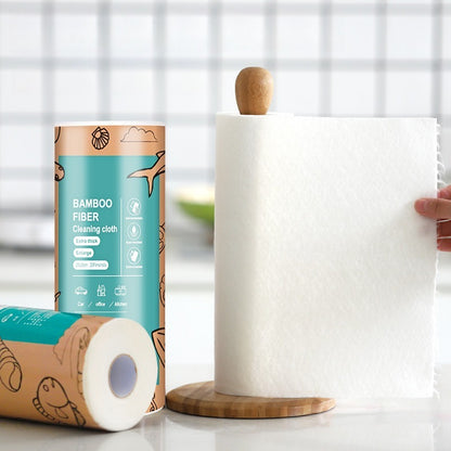 Herbruikbare bamboe keukenrol - 40 herbruikbare vaatdoekjes - Wasbaar keukenpapier - Natuurlijk - Biologisch afbreekbaar - Ultra-absorberend & vetvrij - 28 x 28 cm - Pluisvrij & krasvrij - Multifunctionele wonderdoekjes voor ramen, auto & interieur