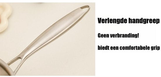 RVS Soeppan met Glazen Deksel - Ø 20 cm - Geschikt voor Inductie, Gas, Elektrisch & Keramisch - 100% PFAS-vrij - Vaatwasserbestendig - Hoogwaardig Roestvrij Staal - Koudgrepen & Sandwichbodem - Snelle Warmteverdeling - voor Soep, Pasta & Groenten