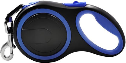 Uitschuifbare Hondenriem 3M (Tot 15KG) - Rollijn Hondenriem - Hondenlijn uittrekbaar - Automatische hondenriem - Rollijn - Anti-klit - Ergonomisch Handvat met Remsysteem - RVS Sluiting - Quick Lock Functie - blauw