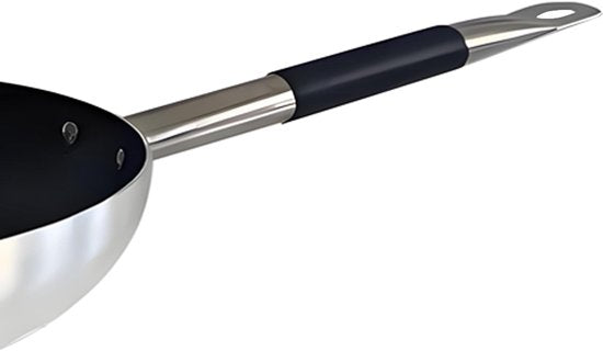 Koekenpan Ø 30 cm - Geschikt voor Inductie & Gas - Luxe Aluminium Bakpan met Ital Stone Anti-aanbaklaag & Graniet look - 100% PFOA, Lood & Nikkelvrij - Krasbestendige Steenlaag met Soft-Grip Steel - Zwart/Grijs