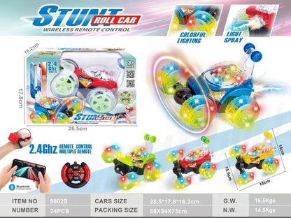 Off-Road RC Auto - speelgoed afstandsbediening auto - 360° Draaien - LED Verlichting - Stuntauto - Draadloze Afstandsbediening - Cool Design - Oplaadbare Accu - Voor Jongens & Meisjes - Blauw