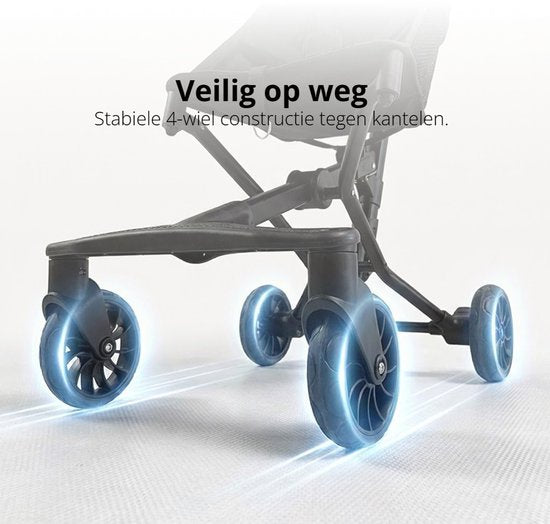 Lichtgewicht Buggy & Reisbuggy - Compact inklapbaar Kinderwagen - Opvouwbaar Wandelwagen - Tot 30kg Draagkracht - Stabiel 4-Wiel Design & Anti-Schok - Ideaal voor Camping & Auto - Oersterk Aluminium Frame - Eenhands Inklapbaar - Zwart