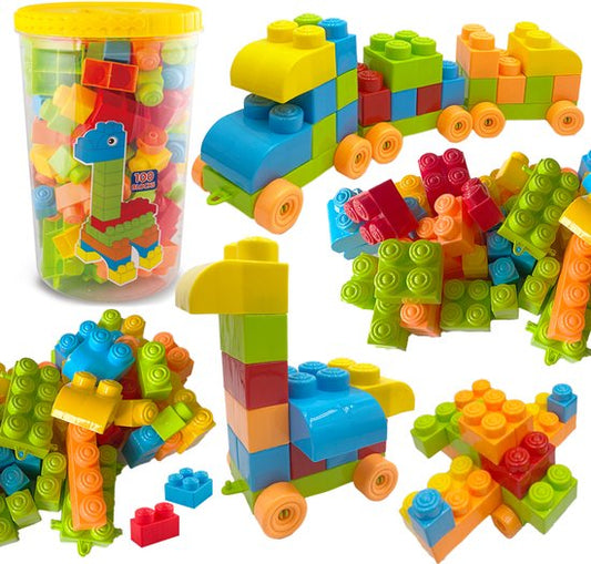 Bouwsets Kunststof-Montessori speelgoed- constructie speelgoed-100 pcs