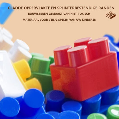 Montessori Constructiespeelgoed – 150-delige Bouwset – Kunststof Bouwblokken – Educatief & Creatief Speelgoed – Voor Kinderen