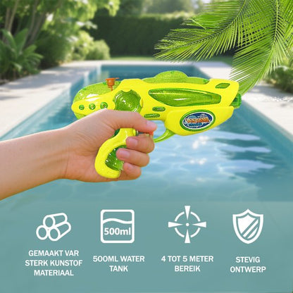 Waterpistool 23cm S - 4m Bereik - 500ml - Water Pistool- Watergeweer klein- Super Soaker - Waterspeelgoed - Buitenspeelgoed voor Kinderen & Volwassenen - 23*14*4cm - Geel