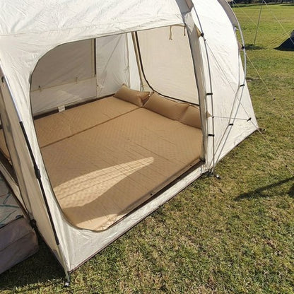 Zelfopblazende Slaapmat - 192x66 cm Extra Breed - 5 cm Dikte - Incl. Stofvrije Hoes - Comfortabe - Opvouwbaar Kamperen - Logeermatras - 1-Persoons - Kaki