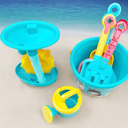 Zandspeelset 12-delige - Waterspeelset voor Kinderen – Compleet Pakket met Emmer, Gieter, Watermolen, Zandvormpjes en Schep voor Strand- en Tuinplezier - Zandbakken - Buitenspeelgoed - Speelgoed - Stevig Materiaal