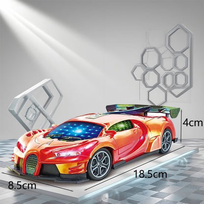 RC Racing Auto - Speelgoed Auto met 3D LED-Verlichting - 1:20 Simulatie - Draadloze Afstandsbediening - Hoge Snelheid - Binnen & Buiten Gebruik - Voor Kinderen - Rood