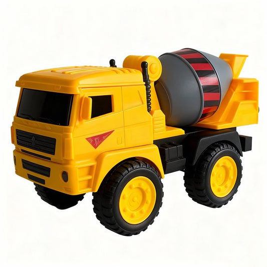 Cementmixer vrachtwagen - Bouwplaatsvoertuig - Educatief speelgoed - Kinder Speelauto's voor Jongens - Mixers - Laadwagen -Traagheidsauto - Kindercadeaus - Cadeaus voor jongens - Geel