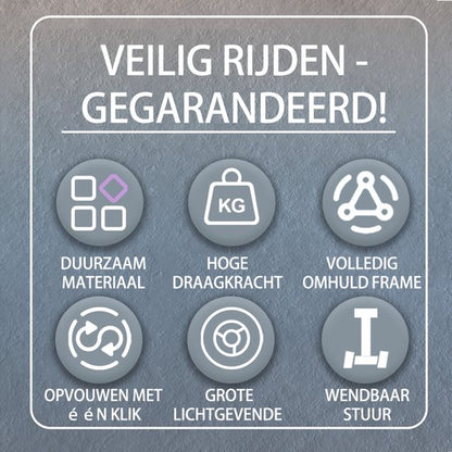 Kinderstep - 3 Lichtgevende LED Wielen - Hoogte Verstelbaar - Jongens/Meisjes - 4 Hoogtes (60-75cm) - Step Eénknops Opvouwbaar - Geschikt voor 2-9 Jaar - Rood