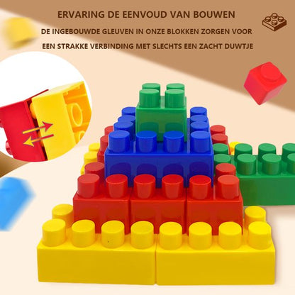 Montessori Constructiespeelgoed – 150-delige Bouwset – Kunststof Bouwblokken – Educatief & Creatief Speelgoed – Voor Kinderen