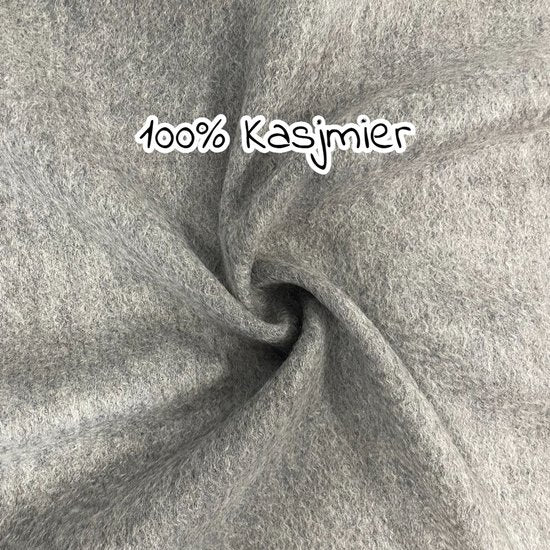 100% Cashmere Sjaal Dames - Zachte Kasjmier Wintersjaal in Chique Geschenkverpakking - Premium Kwaliteit met Waterrimpel Glans - Warm & Stijlvol - Verjaardag Cadeau voor Vrouwen - Heidegrijs