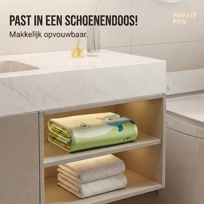 Premium Opblaasbaar Kinderzwembad - 210 x 140 x 56 cm - 3-Laags Verdikt Familiezwembad - Veilig PVC Babybad met Afvoergat - Zomer Waterplezier - Zwembad speelgoed - Buitenspeelgoed inclusief Reparatiesetje