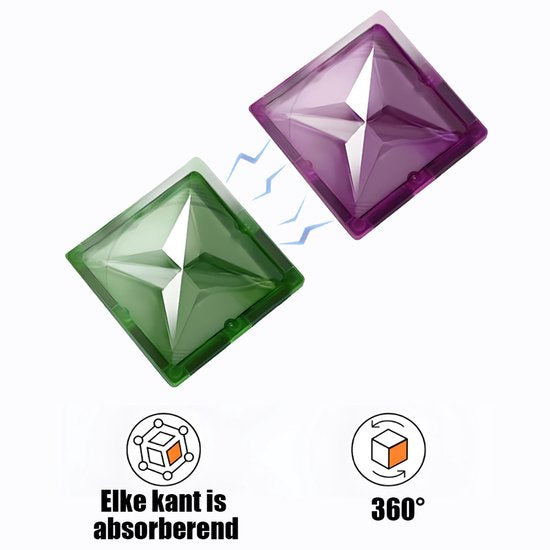 Magnetic Tiles 100 Stuks - Groot Formaat Magnetisch Speelgoed Bouwstenen met Auto & Reuzenrad - Educatief Constructie Speelgoed - Magnetic toys - Montessori 3D Puzzel - Creatief Verjaardag Cadeau voor Jongens & Meisjes 3 Jaar Kinderen