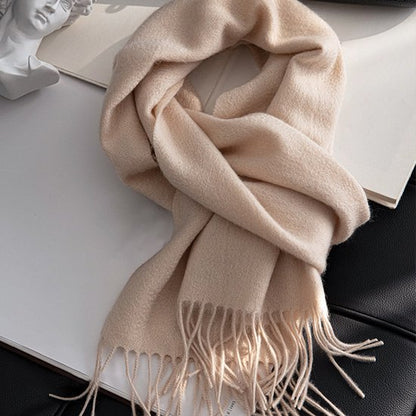 100% Cashmere Sjaal & Handschoenen Set - Winterset met Touchscreen Functie - In Chique Geschenkverpakking - Zacht Kasjmier - Verjaardag Cadeau voor Vrouwen - Melkachtig wit