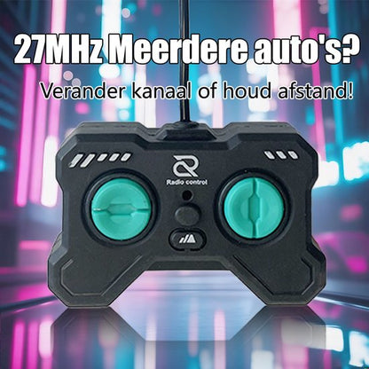 RC Racing Auto - Speelgoed Auto met 3D LED-Verlichting - 1:20 Simulatie - Draadloze Afstandsbediening - Hoge Snelheid - Binnen & Buiten Gebruik - Voor Kinderen - Groen