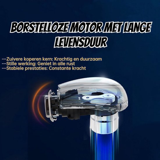 Massage Gun met Verlengd Handvat - Diepe Spiermassage & Percussie Massage - Professioneel Spiermassageapparaat voor Rug, Nek & Schouders - U-vormig & Ergonomisch Design - Draadloos Massagepistool - 4 Opzetstukken - Krachtig Spierherstel & Ontspanning