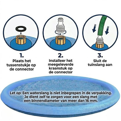 Ø 150cm Hondenzwembad - Watersproeier - Met Sproeiers - Anti Slip Hondendouche - Bad voor Honden - Waterspeelgoed Hond - Fontein - Zwembad - Hondenbad - Verkoeling Huisdieren in de Zomer - Sproeimat - Duurzaam PVC - Zomerspeelgoed Huisdier