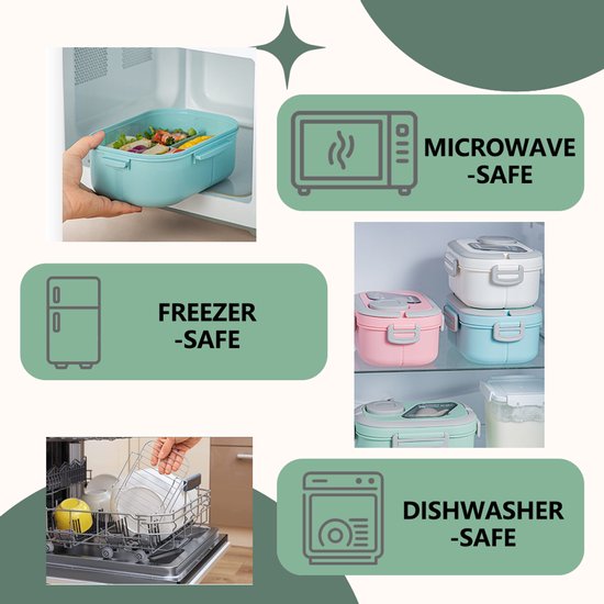 Lunchbox Set 1200+600ml voor Vaatwasser & Magnetronbestendig - Yoghurt en Muesli beker to go - broodtrommel met sausbox ‌en bestek‌ - Lunchpot met Isolerende Draagtas -Bento box voor volwassenen en kinderen‌ - Voor Werk, School, Picnic - Roze