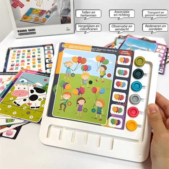 Reisspelletjes Kinderen 60 opdrachten - Breinbreker Bordspel- Educatief Speelgoed - Reisspellen - Logisch Denkspel & Reisspel - IQ Game - Cadeau voor Jongens en Meisjes - Vakantie Vliegtuig / Auto - Reizen - Denkspel voor 3, 4, 5, 6, 7, 8, 9+