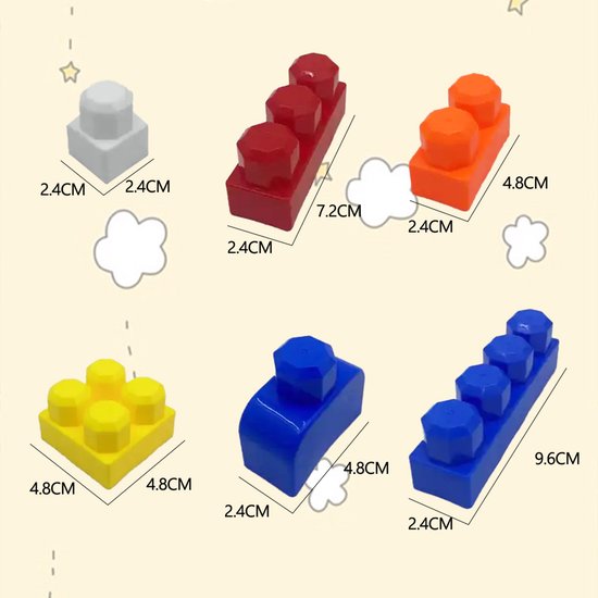 Bouwsets Kunststof-Montessori speelgoed- constructie speelgoed-114 pcs