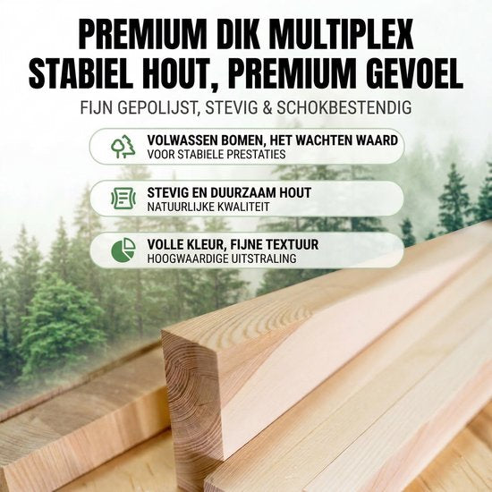 Houten Bouwstenen Set met Pen-en-Gatverbinding - Politiebureau - 3D Puzzel & Constructie Speelgoed - Hout blokjes Peuter Cadeau - Rollenspellen - Bouwblokken - Educatief Montessori Speelgoed voor Kinderen - Vanaf 3 Jaar - Blauw