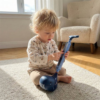 Elektrisch Muziekinstrument Walvis - Magische Speelgoed Gitaar & Synthesizer voor Kinderen - Zachte Siliconen Kop (Knijp & Glijspel) - USB Oplaadbaar - Educatief Muziekspeelgoed - Grappig muziekinstrument - Blauw
