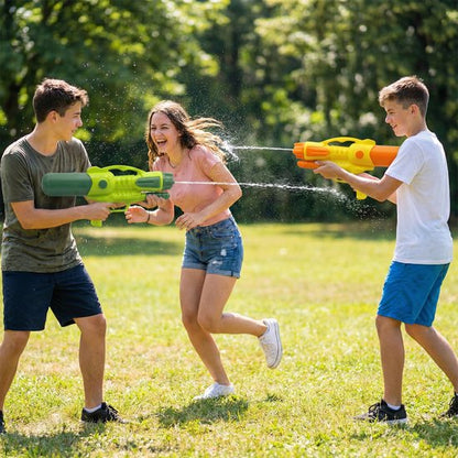 Waterpistool 51cm XL - 1100ml Grote Tank & 7m Schietbereik - Water Pistool- Watergeweer - Super Soaker - Duurzaam Waterspeelgoed voor Strand & Tuin - Buitenspeelgoed voor Kinderen & Volwassenen - 51×22×10cm - Groen