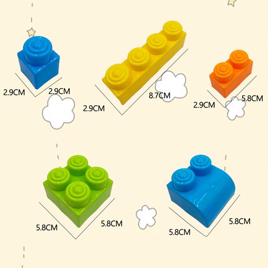 Bouwsets Kunststof-Montessori speelgoed- constructie speelgoed-100 pcs