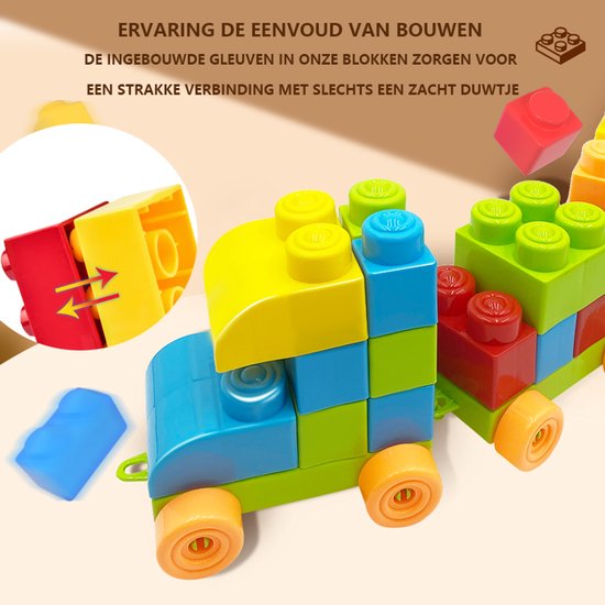 Bouwsets Kunststof-Montessori speelgoed- constructie speelgoed-100 pcs