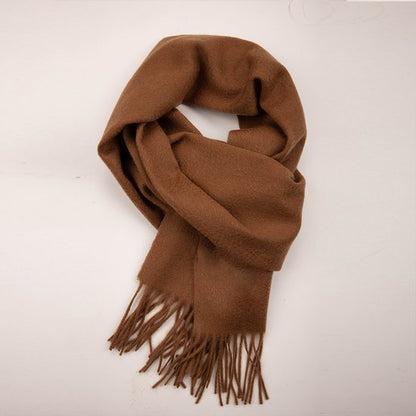 100% Cashmere Sjaal Dames - Zachte Kasjmier Wintersjaal in Chique Geschenkverpakking - Premium Kwaliteit met Waterrimpel Glans - Warm & Stijlvol - Verjaardag Cadeau voor Vrouwen - Cacaobruin