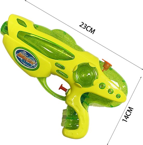 Waterpistool 23cm S - 4m Bereik - 500ml - Water Pistool- Watergeweer klein- Super Soaker - Waterspeelgoed - Buitenspeelgoed voor Kinderen & Volwassenen - 23*14*4cm - Geel