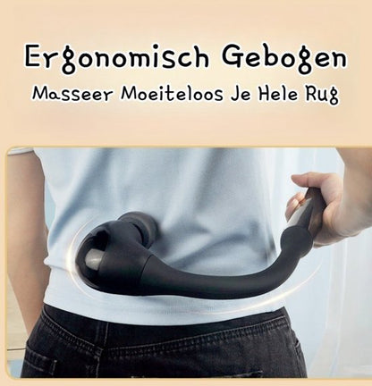 Massage Gun met Verlengd Handvat - Diepe Spiermassage & Percussie Massage - Professioneel Spiermassageapparaat voor Rug, Nek & Schouders - U-vormig & Ergonomisch Design - Draadloos Massagepistool - 4 Opzetstukken - Krachtig Spierherstel & Ontspanning
