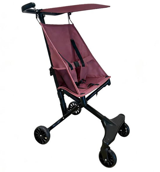 Lichtgewicht Buggy & Reisbuggy - Compact inklapbaar Kinderwagen - Opvouwbaar Wandelwagen - Tot 30kg Draagkracht - Stabiel 4-Wiel Design & Anti-Schok - Ideaal voor Camping & Auto - Oersterk Aluminium Frame - Eenhands Inklapbaar - Roze