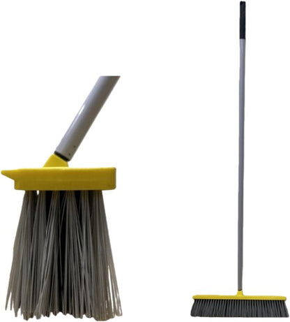 Heavy Duty clean bezem - 134*45cm Brede bezem - Harde Haren voor Tuin, Terras & Oprit - Professionele Buiten bezem - Robuuste Tuinveger voor Zwaar Werk - Ideaal voor Bladeren, Zand, Modder & Sneeuw