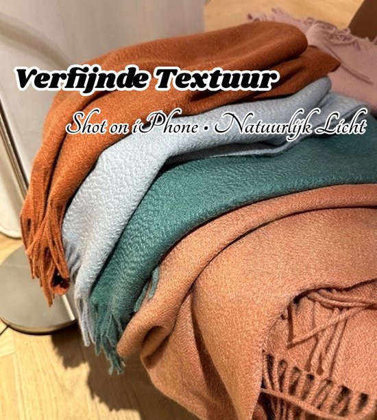 100% Cashmere Sjaal Dames - Zachte Kasjmier Wintersjaal in Chique Geschenkverpakking - Premium Kwaliteit met Waterrimpel Glans - Warm & Stijlvol - Verjaardag Cadeau voor Vrouwen - Cacaobruin