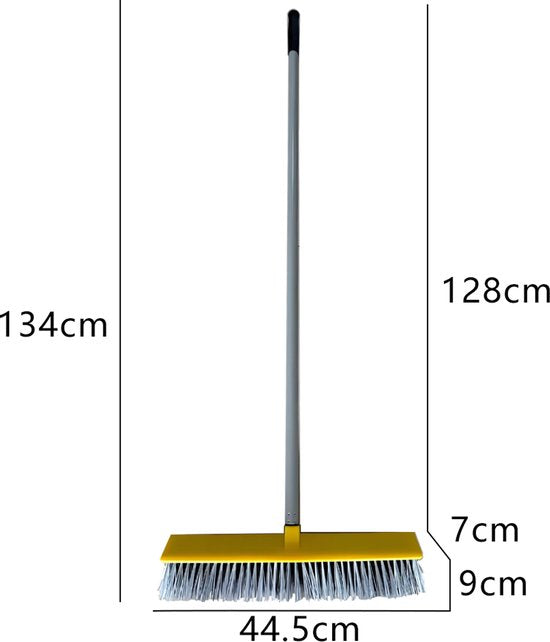 Heavy Duty clean bezem - 134*45cm Brede bezem - Harde Haren voor Tuin, Terras & Oprit - Professionele Buiten bezem - Robuuste Tuinveger voor Zwaar Werk - Ideaal voor Bladeren, Zand, Modder & Sneeuw