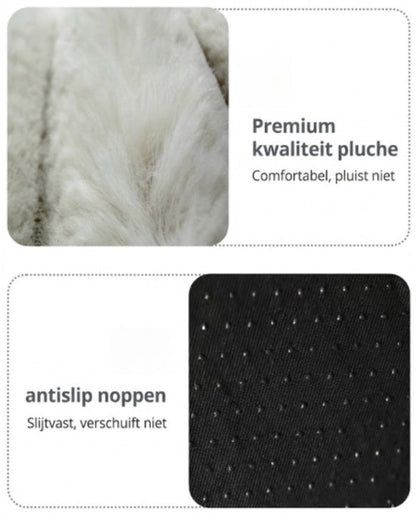 Hondenmand Grote Hond - 100x70 cm - Met Uitneembaar Kussen - Zacht Imitatie Konijnenbont - Antislipbodem - Orthopedisch & Wasbaar - Fluffy Anti Stress Bed XXL - Geschikt voor Labrador, Golden Retriever, Duitse Herder & Labradoodle - Beige/Bruin