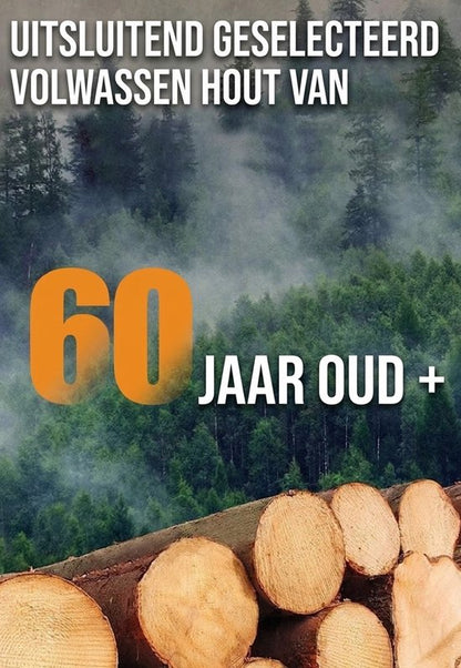 Ronde Eettafel 150 cm - Ronde eettafel 6-8 personen - Massief Hout & Carbonstaal - Retro Design - Industrieel en Modern Interieur - Robuust Zwart Onderstel - Duurzaam & Praktisch - Grote Eetkamertafel Hout - Ronde Keukentafel